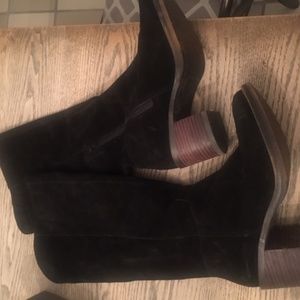 New! Lucky Brand Tall Black Suede Boots